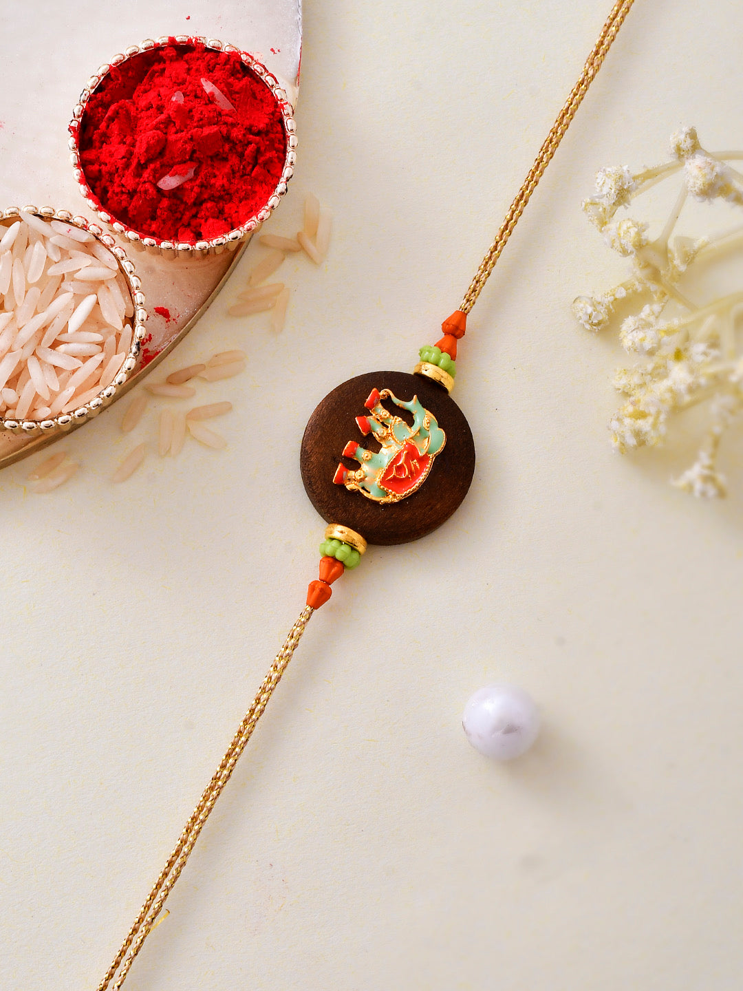 Elephant Embossed Resin Royal Rakhi - Only Rakhi (PRS2320)