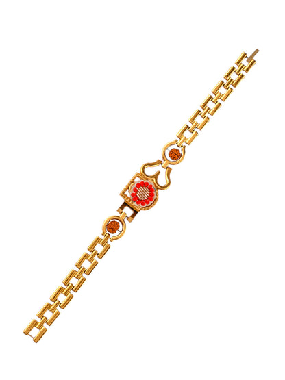 Beads woven Golden Premium Bracelet - Only Rakhi (PRS2329)