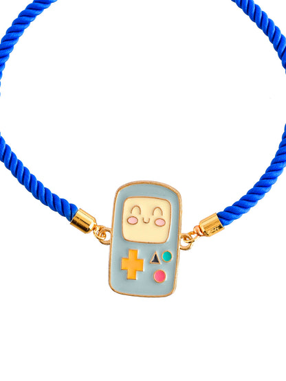 Ceramic Enamled Blue Gameboy Console Bracelet Rakhi - Only Rakhi (PRS2384)