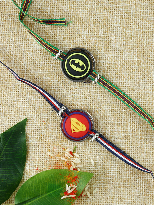 Superman and Batman Kid's Rakhi Set of Two - Default Title (PST21205)