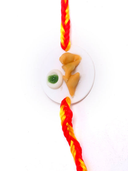 Set of 2 Tasty Samosa and Laddu Kid's Special Rakhi - Default Title (PST21221)