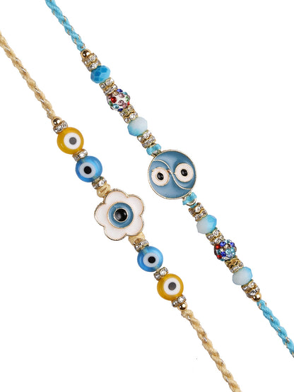 Quirky Evil Eye Rakhi Set of Two - Only Rakhi (PST22622_2)