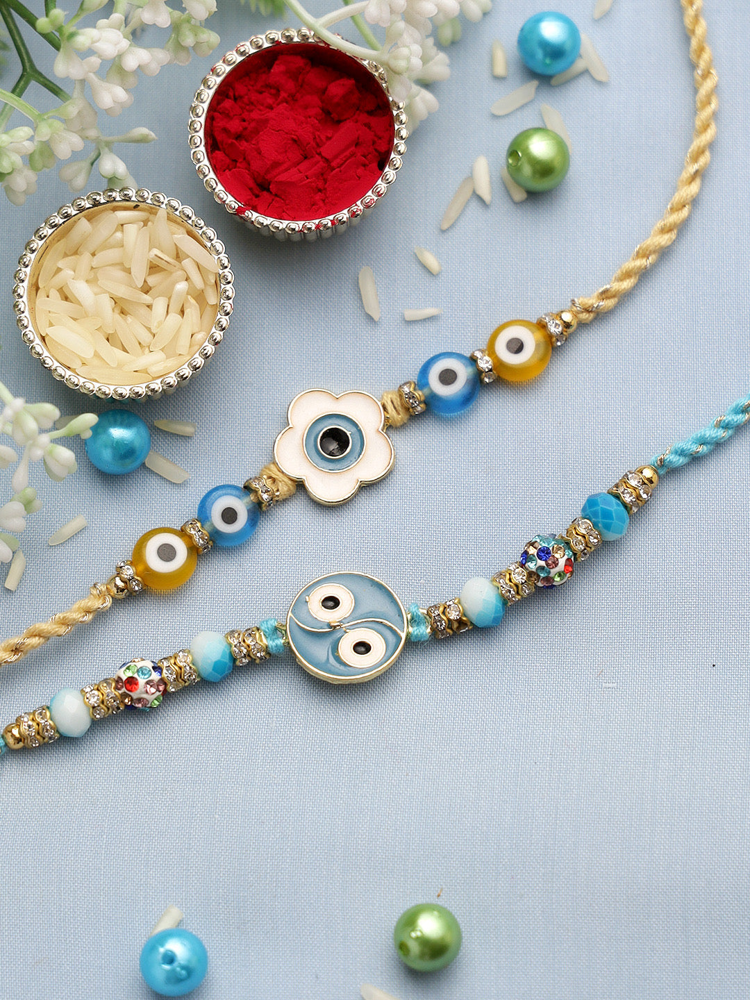 Quirky Evil Eye Rakhi Set of Two - Only Rakhi (PST22622_2)