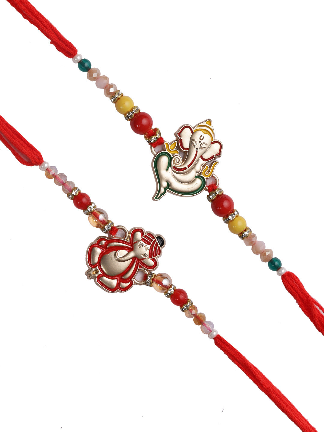 Colorful Ganesh Rakhi Set of Two - Only Rakhi (PST22640_2)