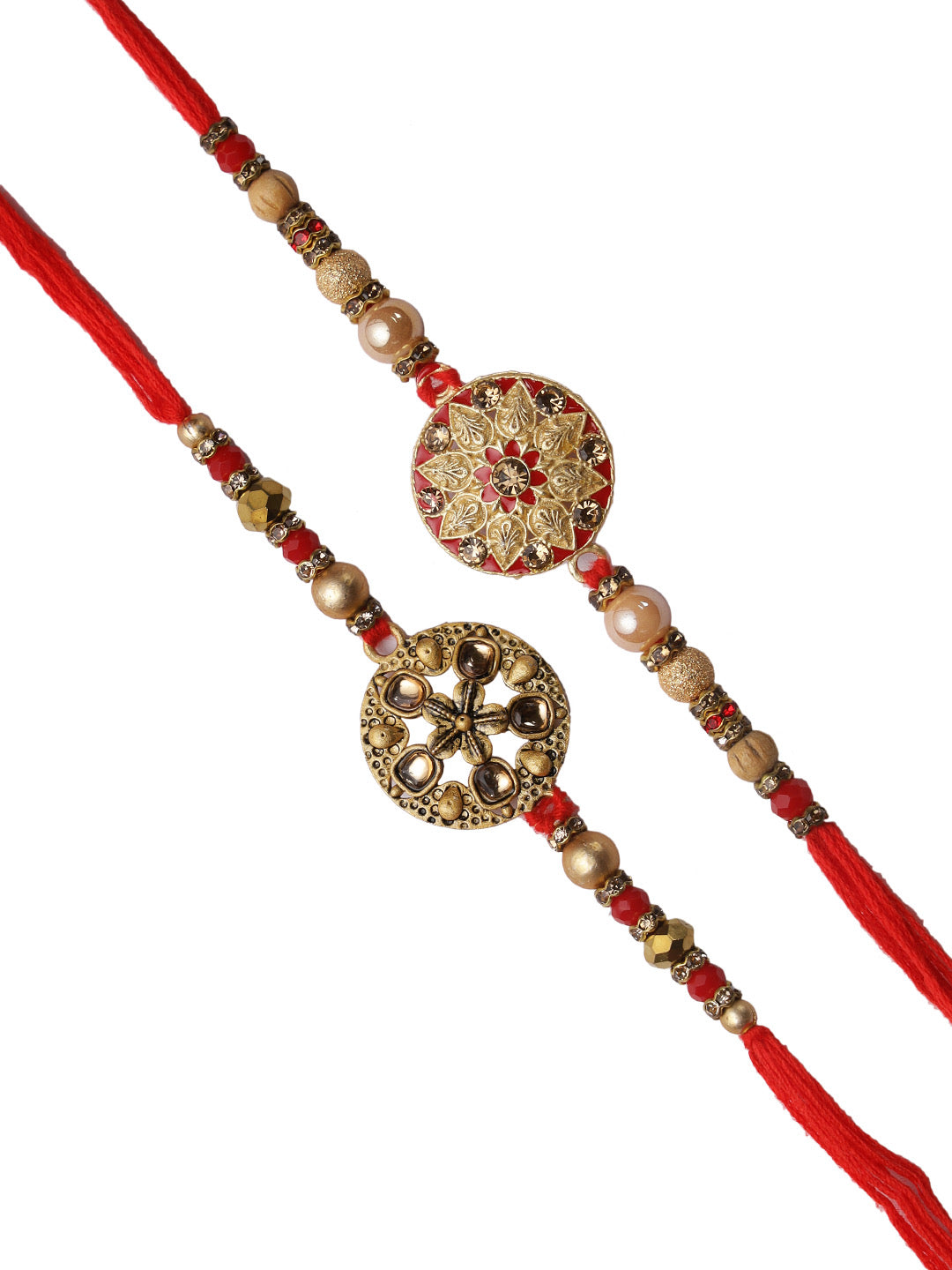 Rustic Floral Rakhi Set of Two - Only Rakhi (PST22648_2)