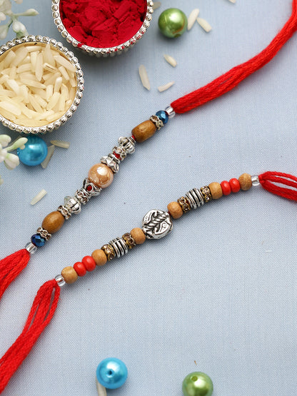 Wooden Beads Rakhi Set of Two - Only Rakhi (PST22654_2)