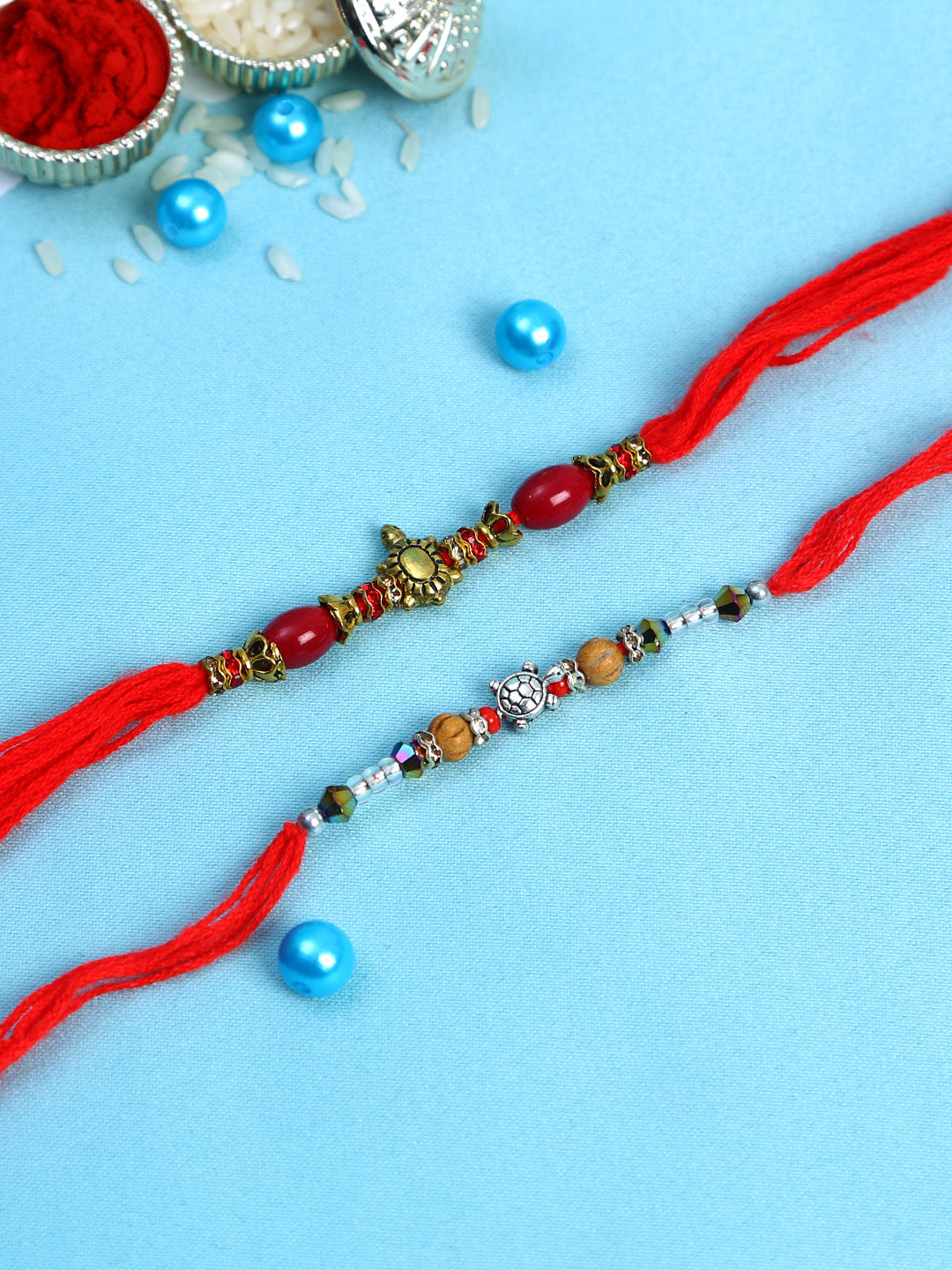 Lucky Charm Rakhi Set of Two - Only Rakhi (PST22656_2)