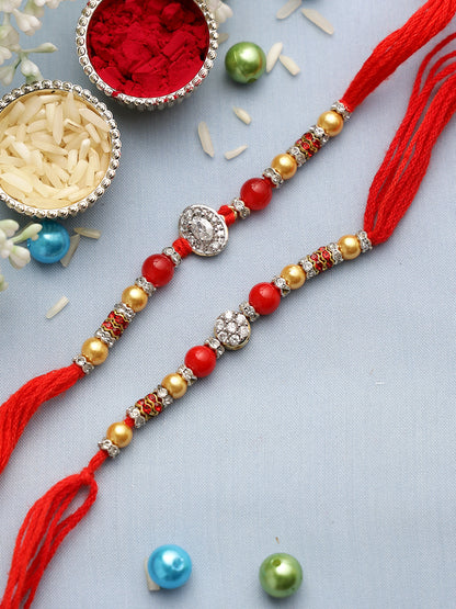 Minimal Beaded Rakhi Set of Two - Only Rakhi (PST22658_2)