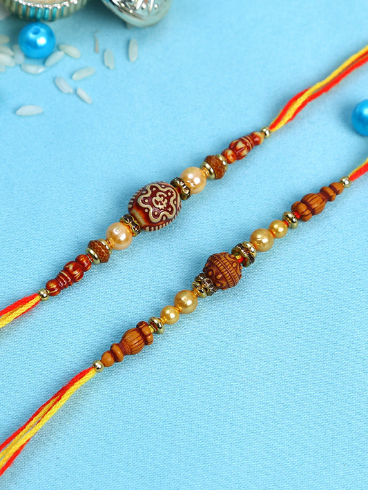 Religious Beads Rakhi Set of Two - Only Rakhi (PST22664_2)