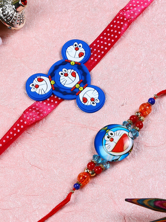 Doraemon Cartoon Rakhi Set of Two - Only Rakhi (PST22676_2)