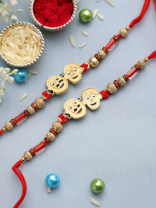 Motu Patlu Cartoon Rakhi Set of Two - Only Rakhi (PST22679_2)