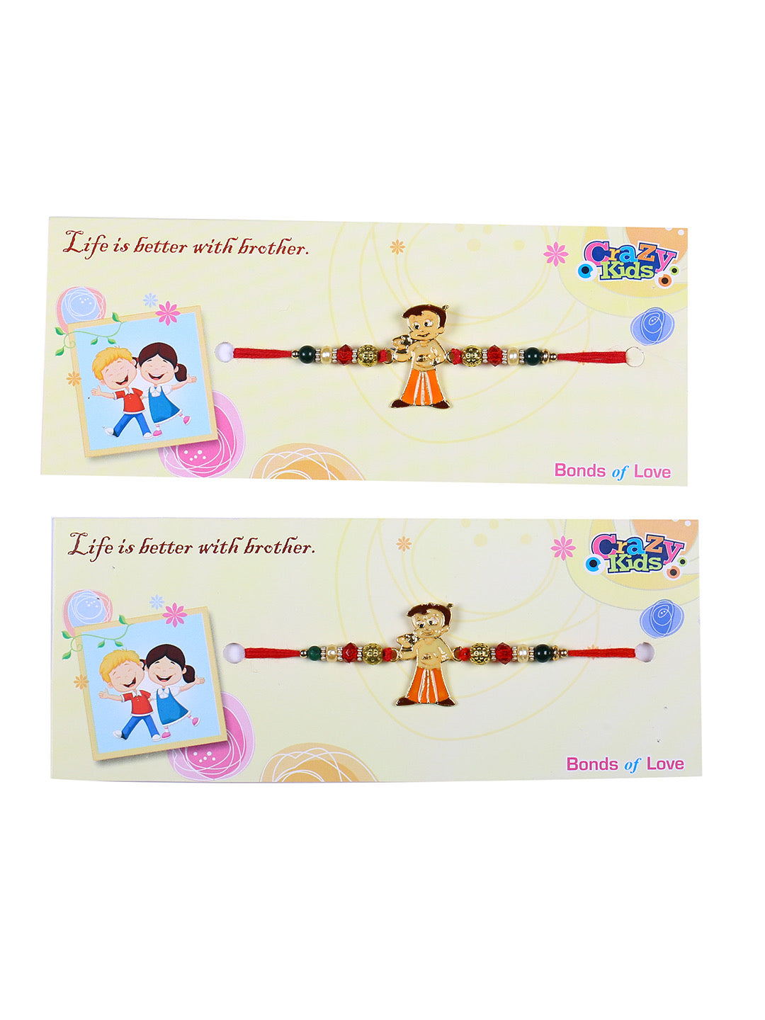 Chhota Bheem Cartoon Rakhi Set of Two - Only Rakhi (PST22682_2)