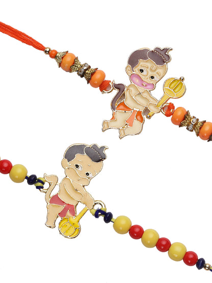 Baby Hanuman Rakhi Set of Two - Only Rakhi (PST22683_2)