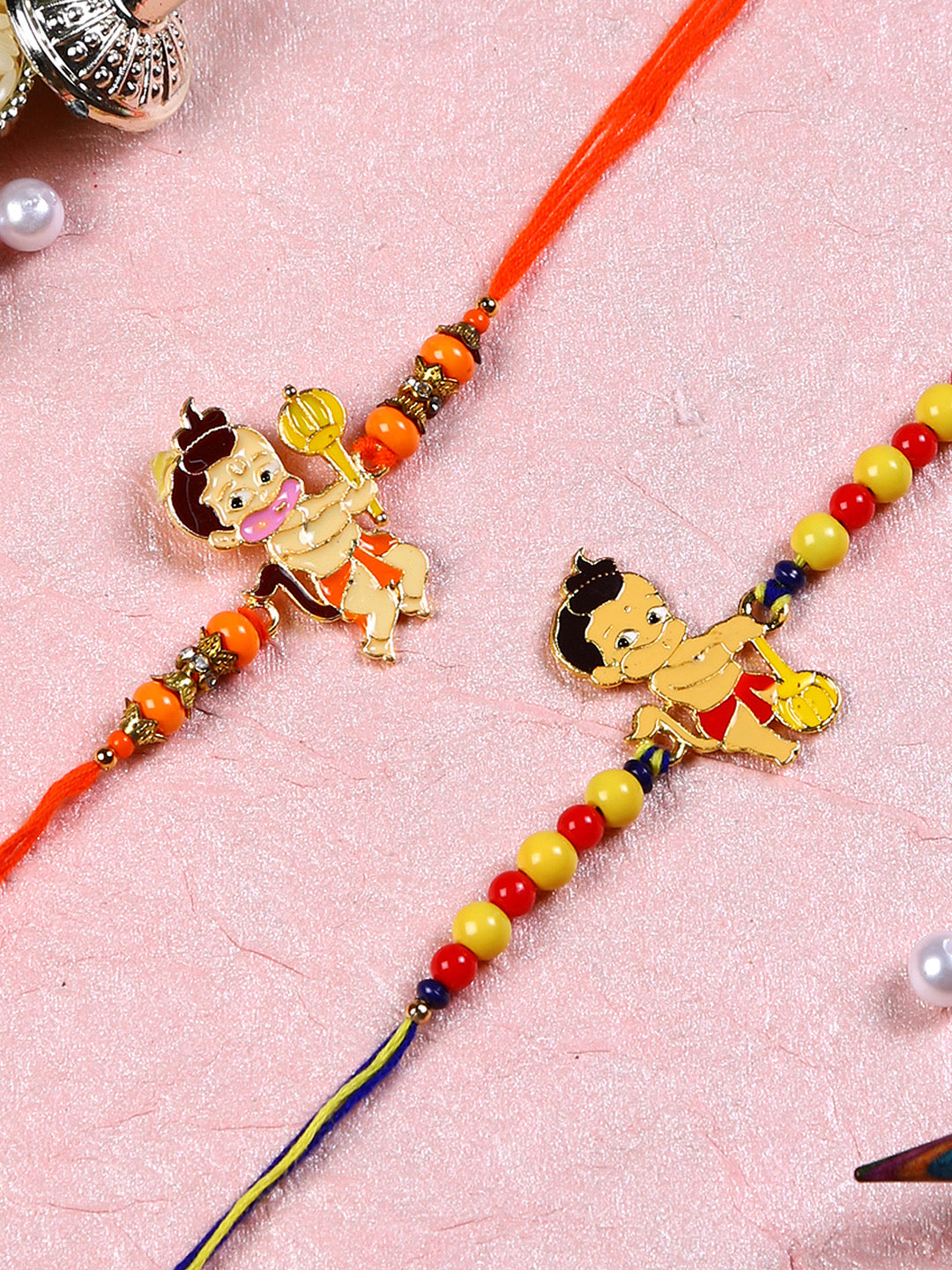 Baby Hanuman Rakhi Set of Two - Only Rakhi (PST22683_2)