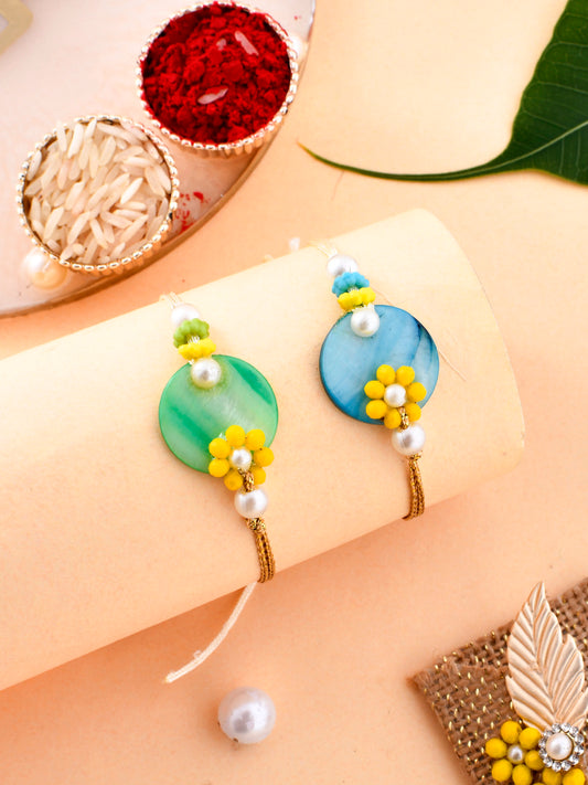 Resin Whimsically Crafted Celestial Rakhi Set of Two - Only Rakhi (PST2308_2)