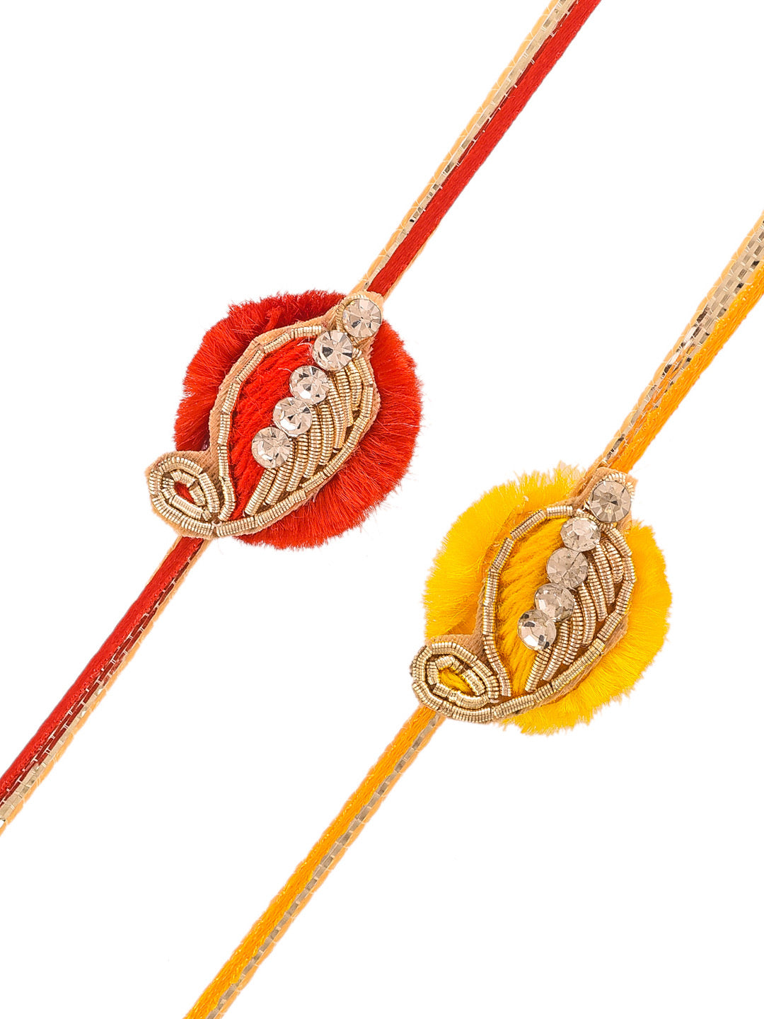 Handcrafted Patchwork Resham Rakhi Set of Two - Only Rakhi (PST2311_2)