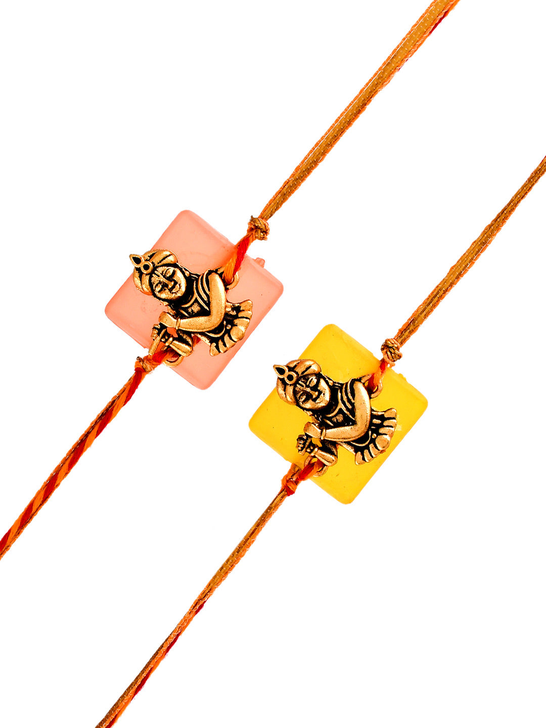 Set of 2 Enraved Kanhaiya Resin Based Divine Rakhi - Only Rakhi (PST2314_2)