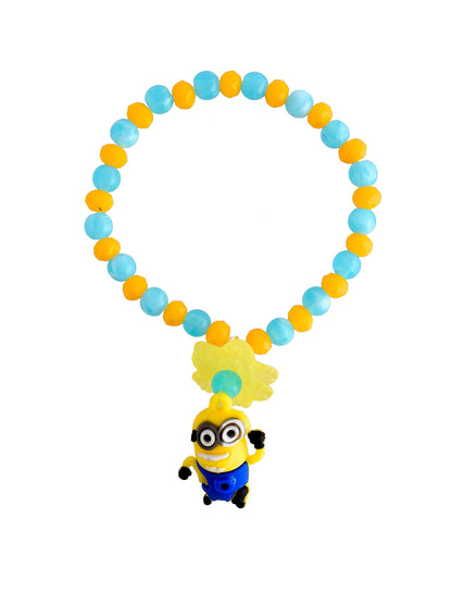 Pastel Beaded Funky Minion Kids Bracelet Rakhi - Only Rakhi (PST2346A)