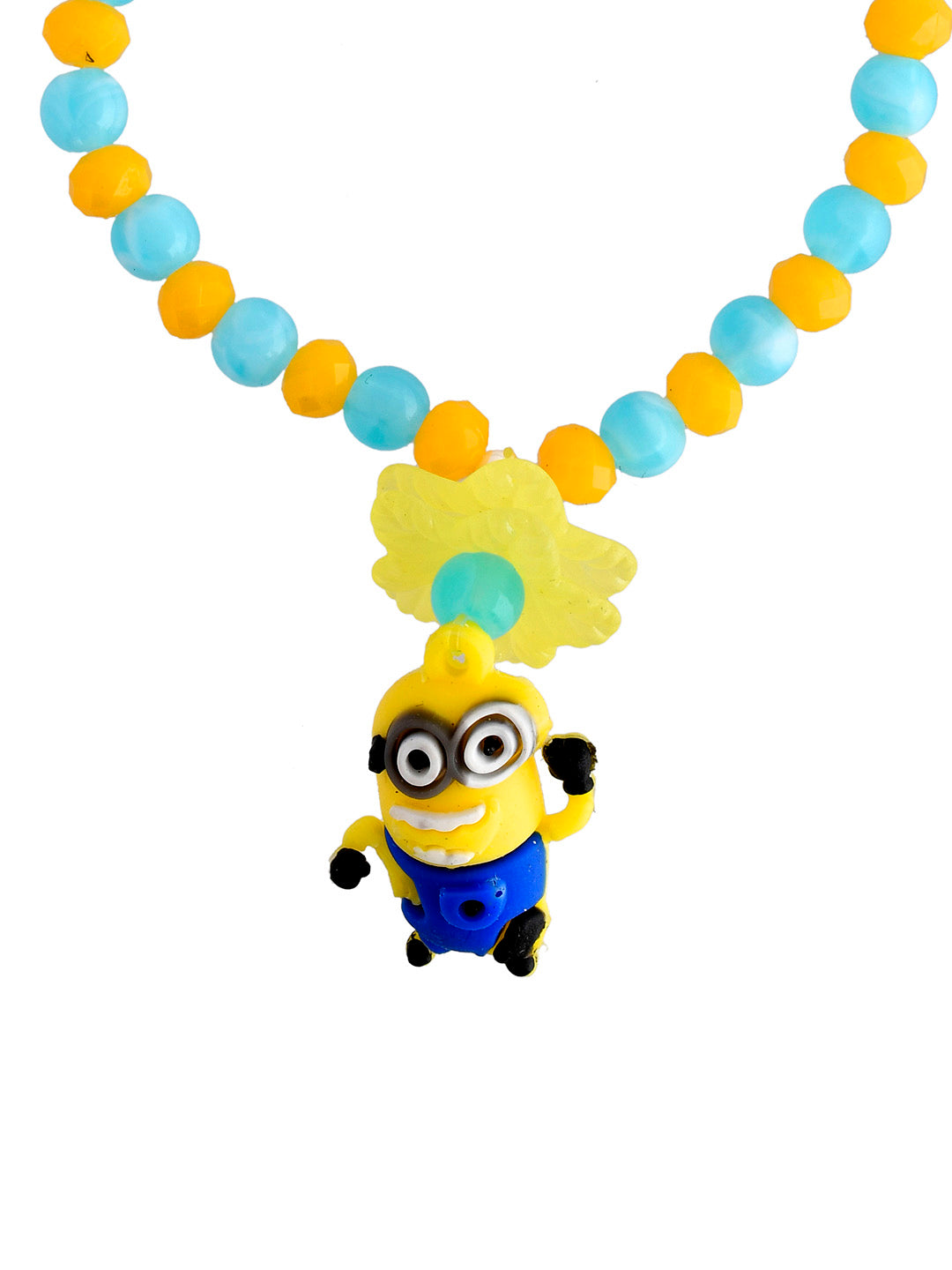 Pastel Beaded Funky Minion Kids Bracelet Rakhi - Only Rakhi (PST2346A)