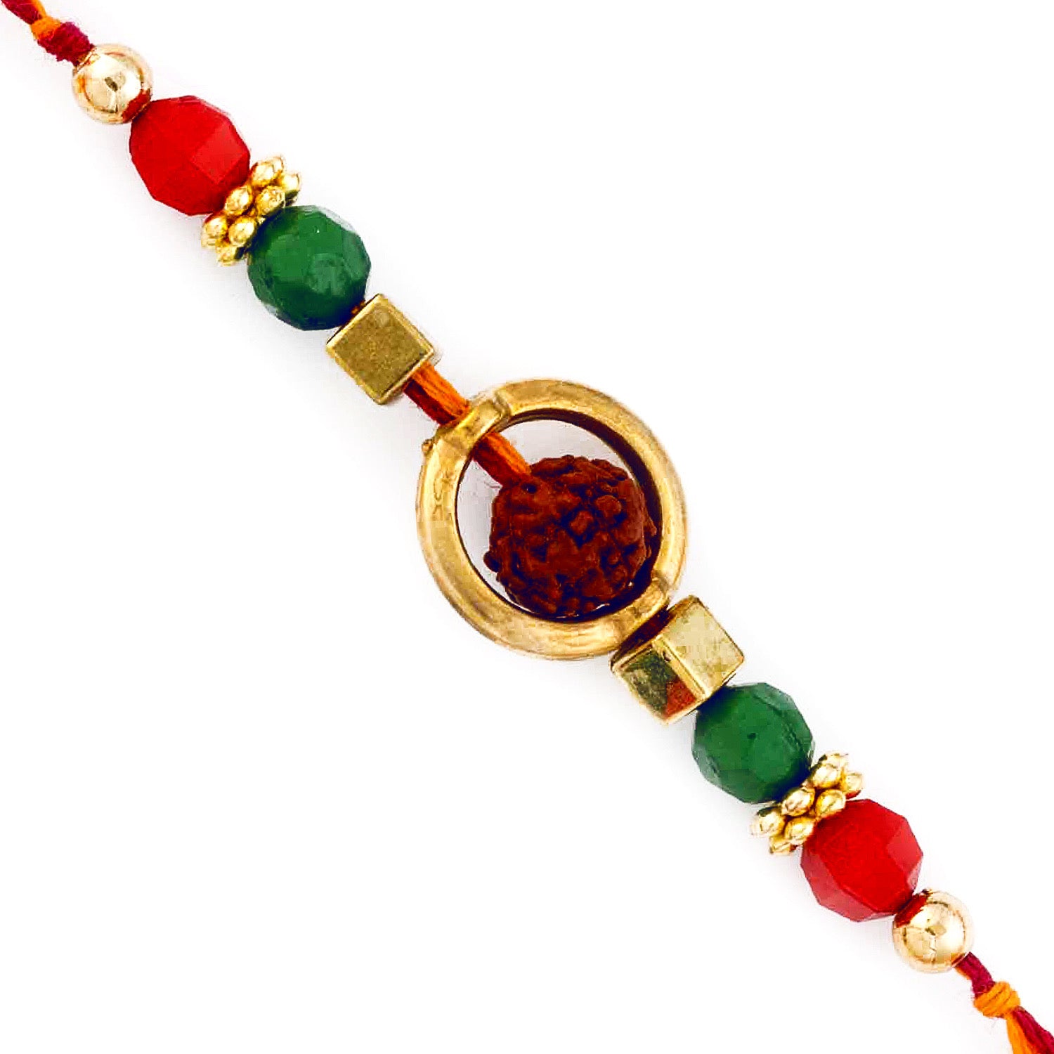 Aapno Rajasthan Rudraksh with Circular Cover Rakhi - Default Title (RD17404)