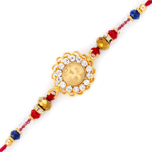 Aapno Rajasthan Circular Floral Design OM Rakhi - Default Title (RJ17254)