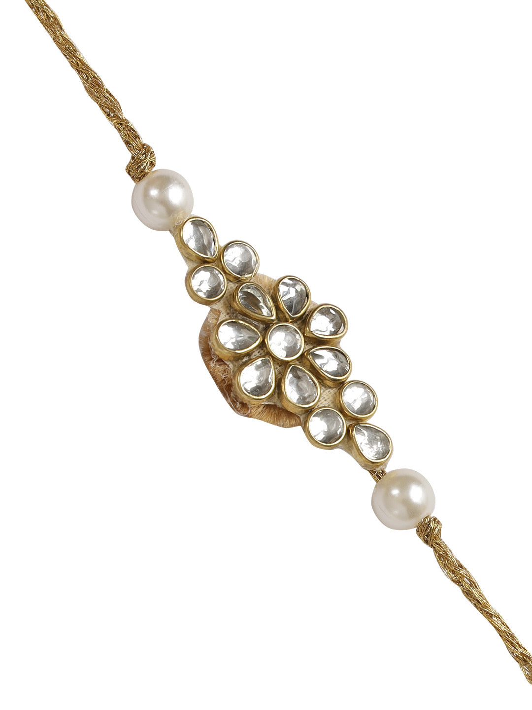 Kundan Work Embezzled Rakhi - Only Rakhi (RJ22105)