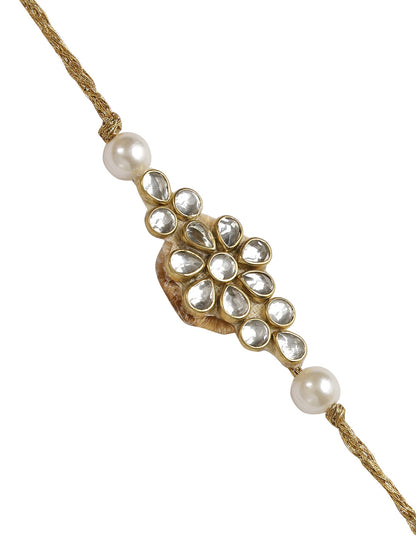 Kundan Work Embezzled Rakhi - Only Rakhi (RJ22105)