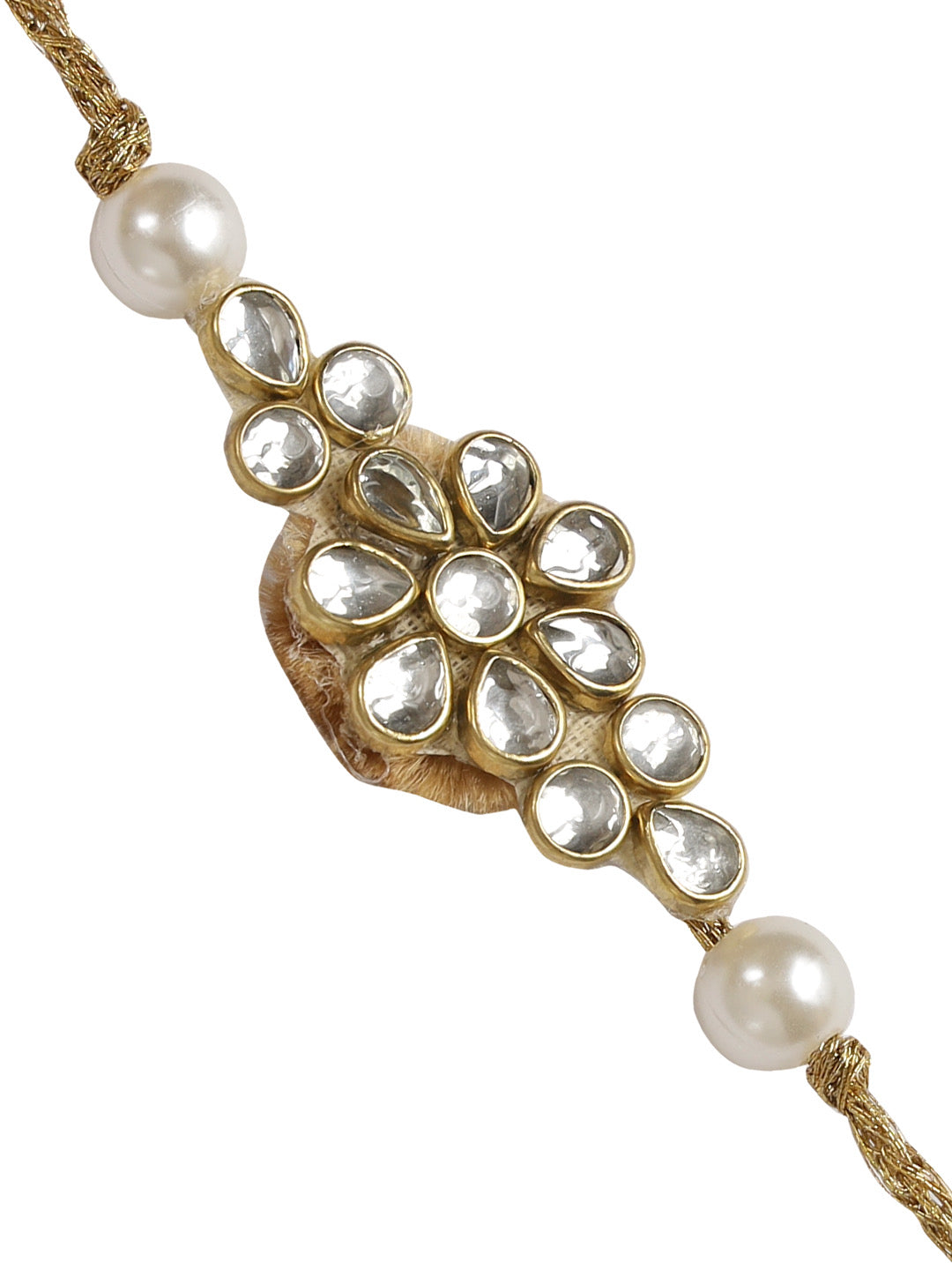 Kundan Work Embezzled Rakhi - Only Rakhi (RJ22105)