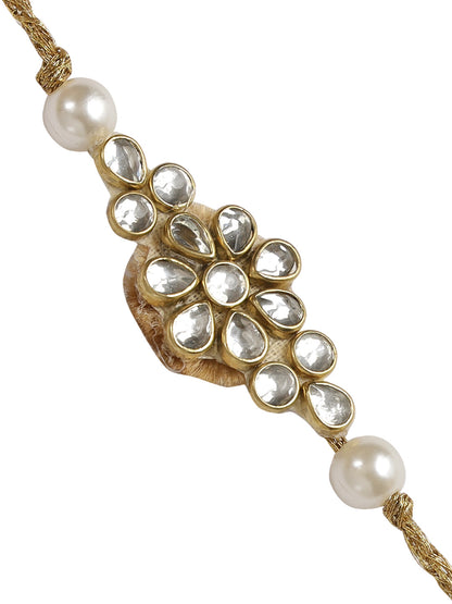 Kundan Work Embezzled Rakhi - Only Rakhi (RJ22105)