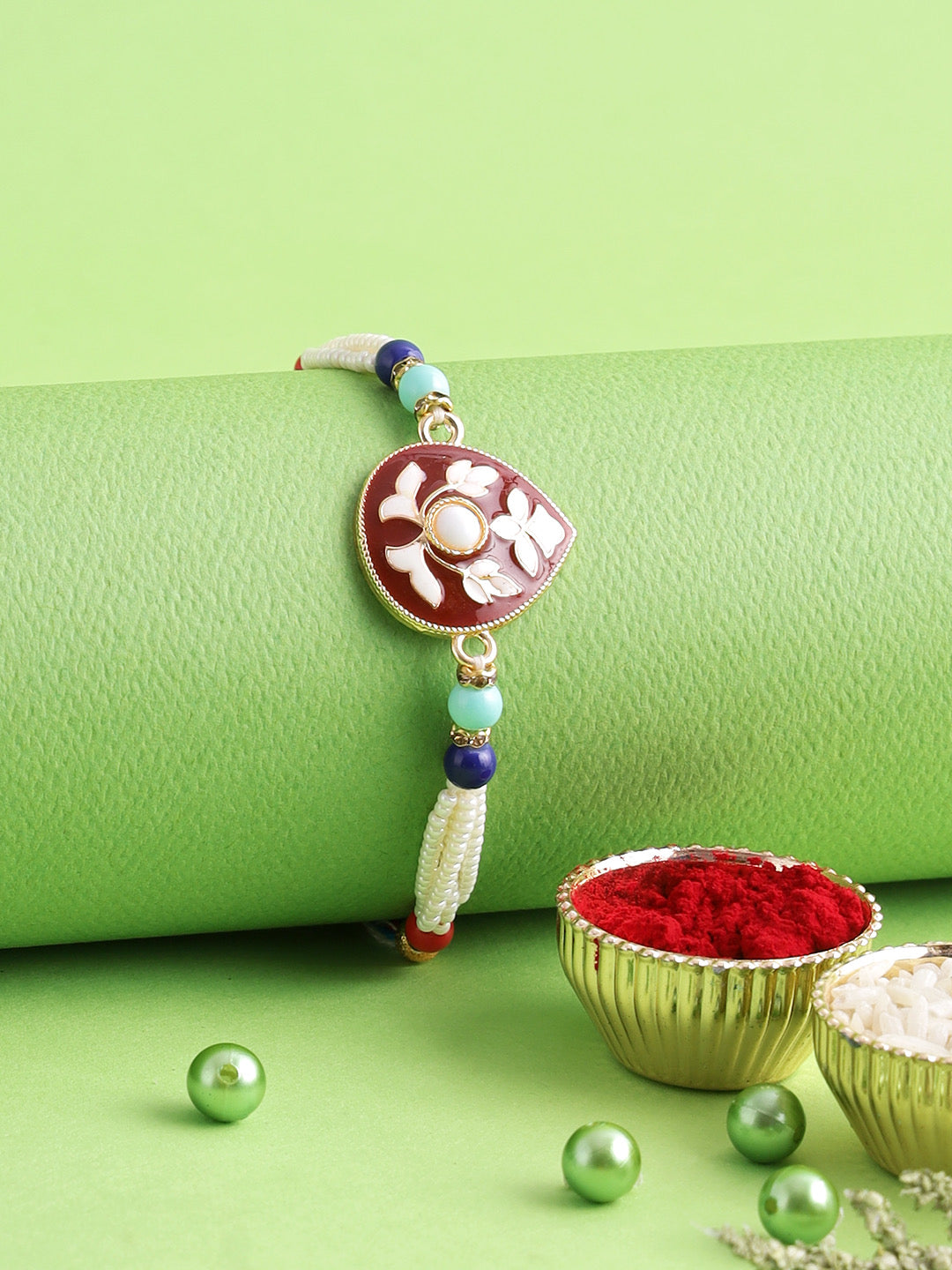 Meenakari Work Bhaiya Rakhi - Only Rakhi (RJ22185)