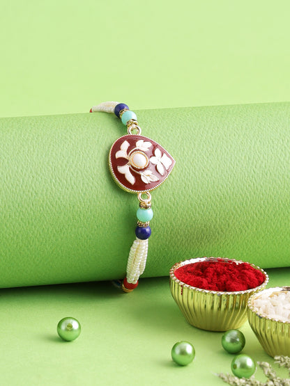 Meenakari Work Bhaiya Rakhi - Only Rakhi (RJ22185)