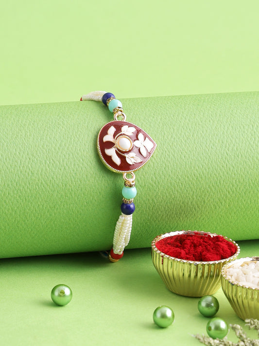 Meenakari Work Bhaiya Rakhi - Only Rakhi (RJ22185)