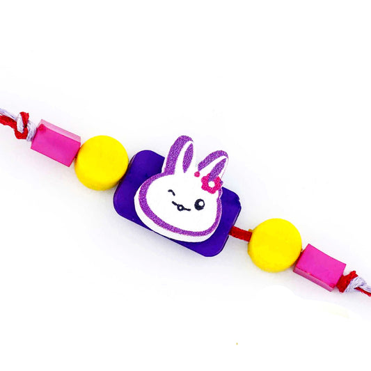 Aapno Rajasthan Sweet Little Multicolor Beads Embellished Kids Rakhi - Default Title (RK17707)