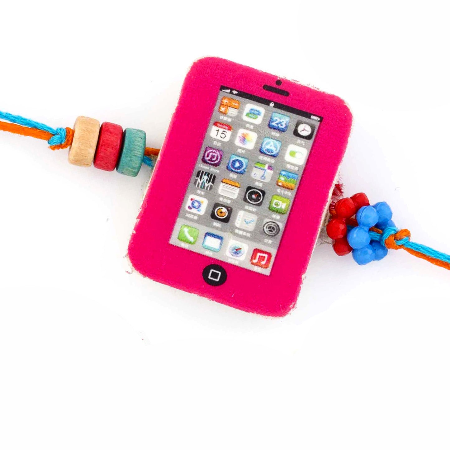 Aapno Rajasthan Voguish iPad Style Multicolor Beads Kids Rakhi - Default Title (RK17737)