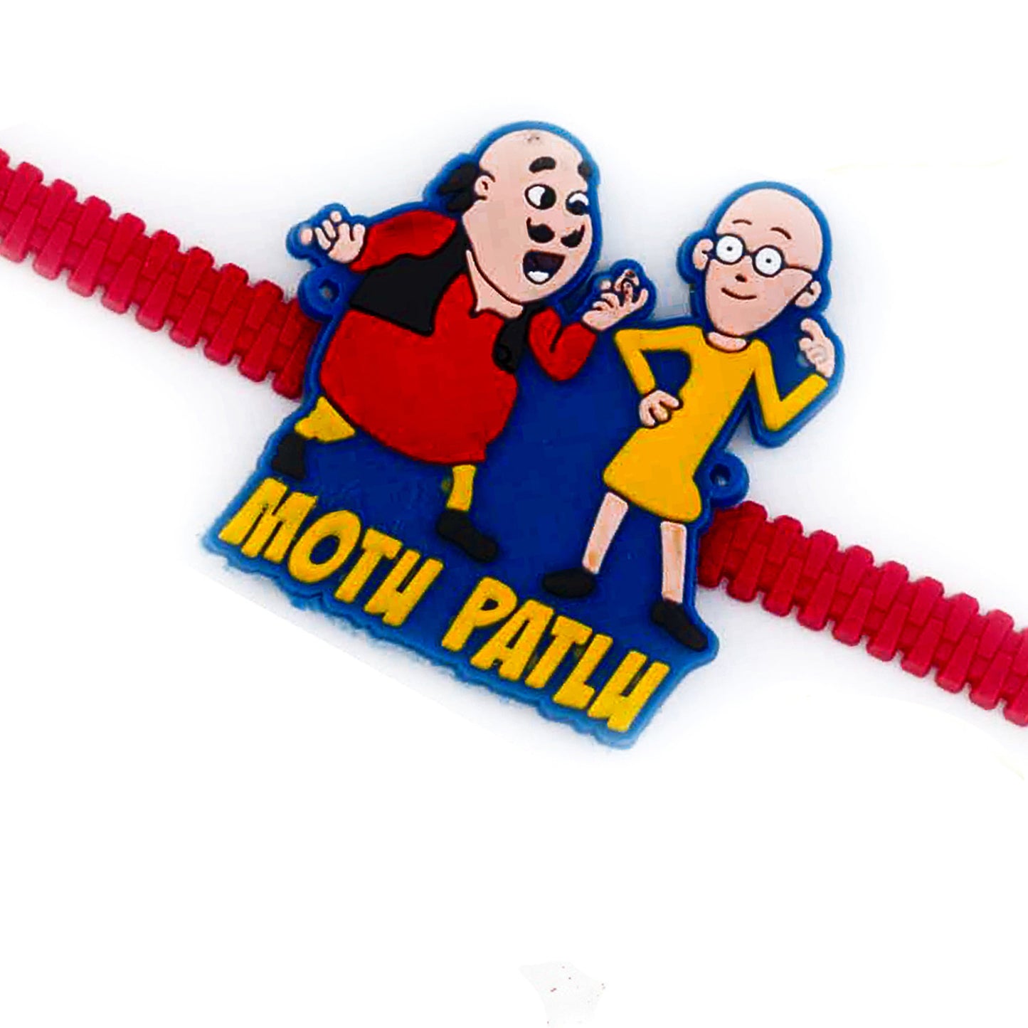 Aapno Rajasthan Funny Motu Patlu Red Strap Kids Rakhi - Default Title (RK17777)