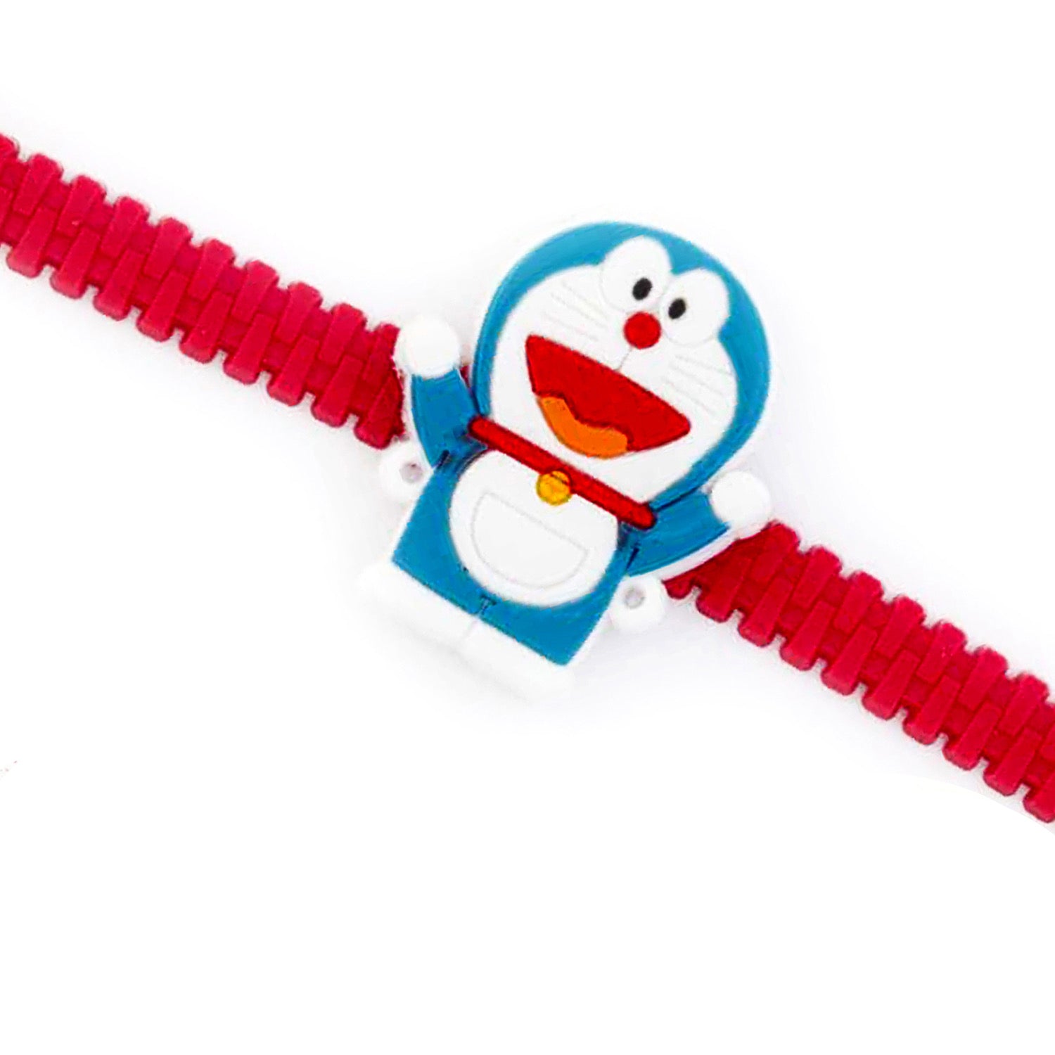 Aapno Rajasthan Sweet Doremon Red Band Kids Rakhi - Default Title (RK17794)