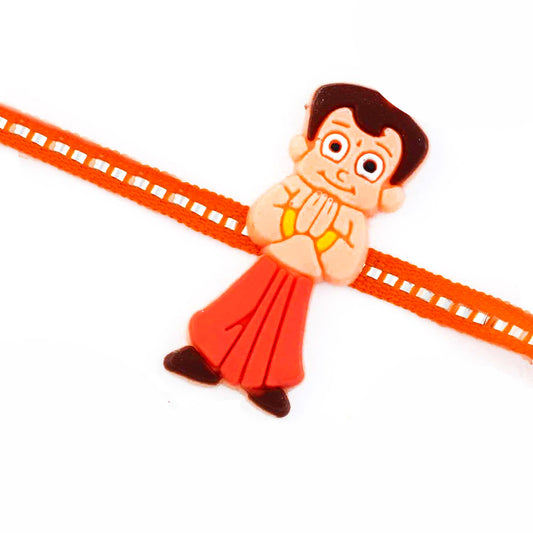 Aapno Rajasthan Lovely Chhota Bheem With Orange Band Kids Rakhi - Default Title (RK17805)