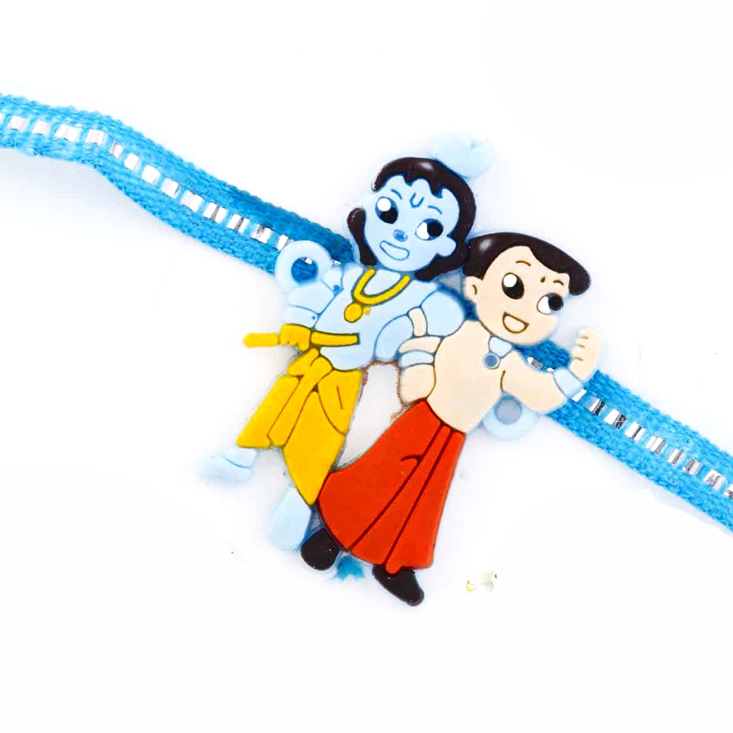 Aapno Rajasthan Blue Embellished Band Krishna & Balram Kids Rakhi - Default Title (RK17812)