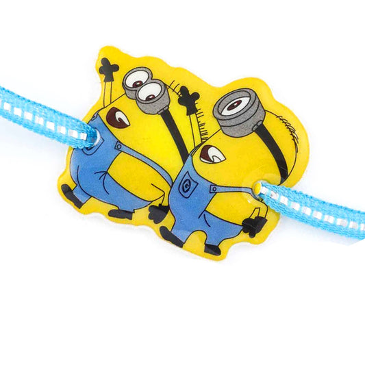 Aapno Rajasthan Twin Minions Blue Band Kids Rakhi - Default Title (RK17821)