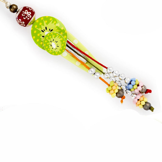 Aapno Rajasthan Green Fruit Punch Motif Kids Rakhi - Default Title (RK17838)