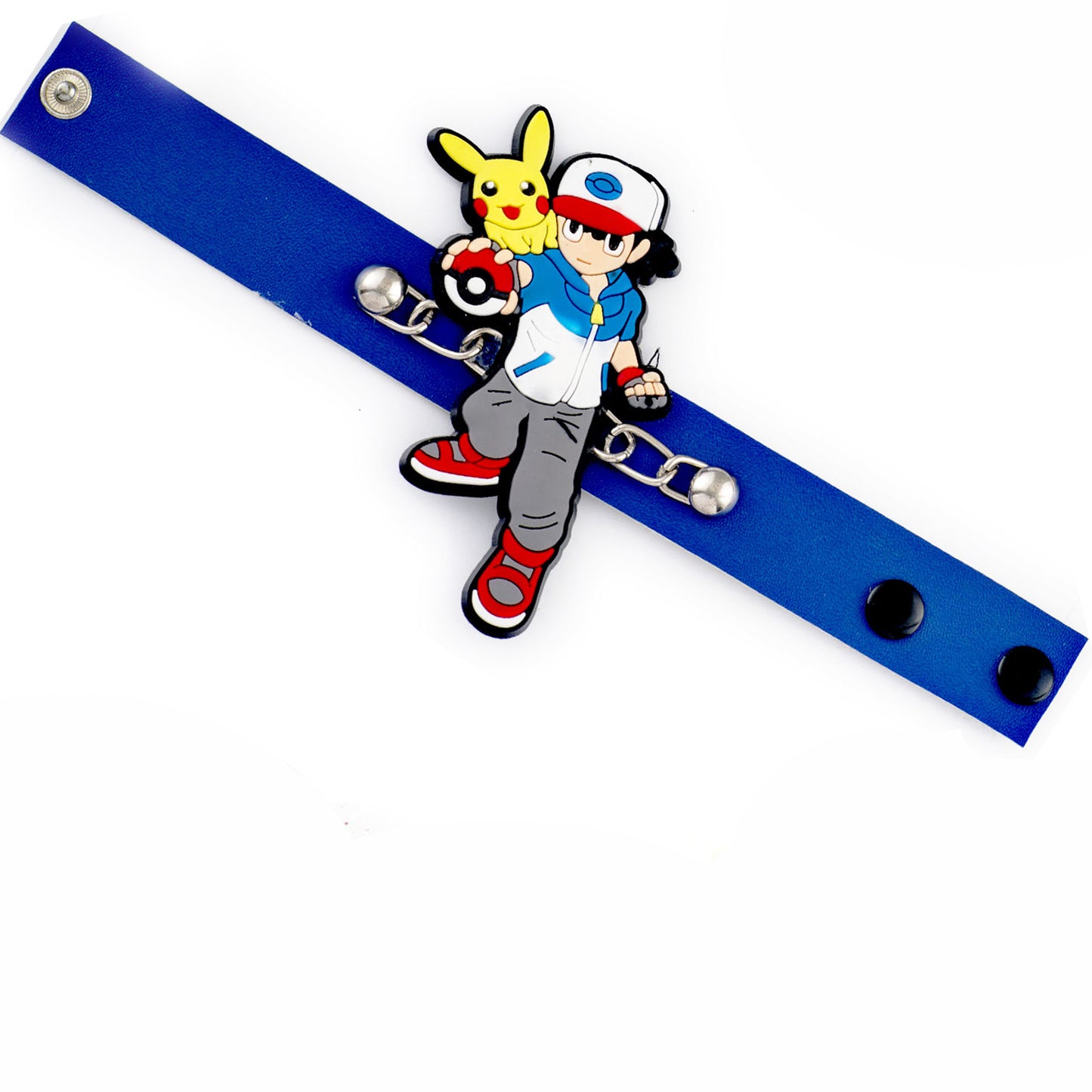 Aapno Rajasthan Yellow Pickachu & Blue Wrist Band Kids Rakhi - Default Title (RK17846)