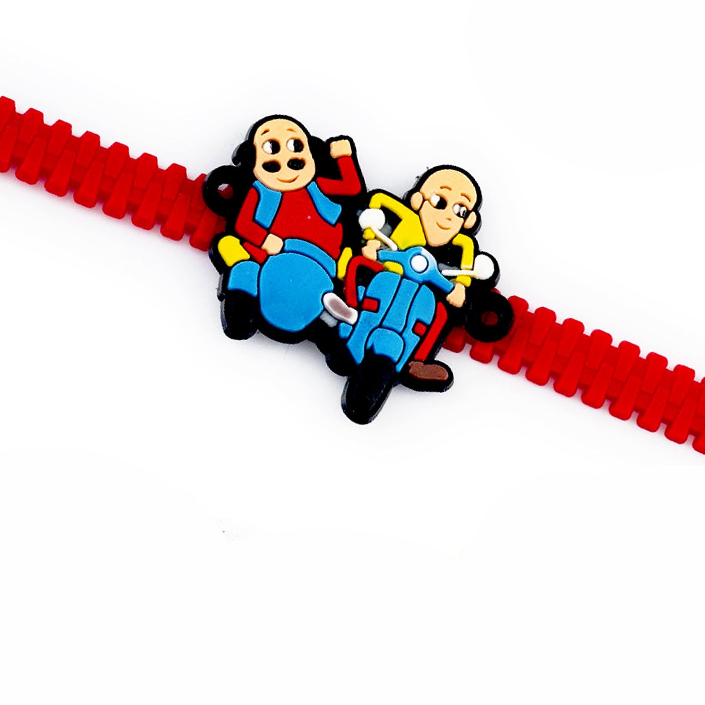 Aapno Rajasthan Motu Patlu Scooter Motif Kids Rakhi - Default Title (RK17850)
