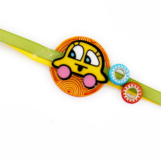 Aapno Rajasthan Cute Smiling Cartoon Motif Kids Rakhi - Default Title (RK17854)