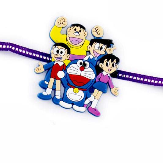 Aapno Rajasthan Happy Doremon & Friends Motif Kids Rakhi - Default Title (RK17864)