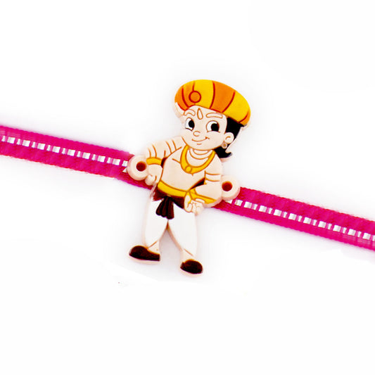 Aapno Rajasthan Chhota Bheem In Pagdi Motif Kids Rakhi - Default Title (RK17886)