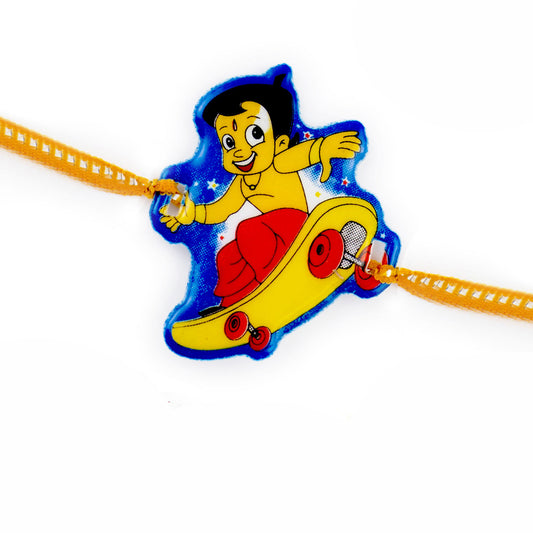 Aapno Rajasthan Skating Chhota Bheem Motif Kids Rakhi - Default Title (RK17887)