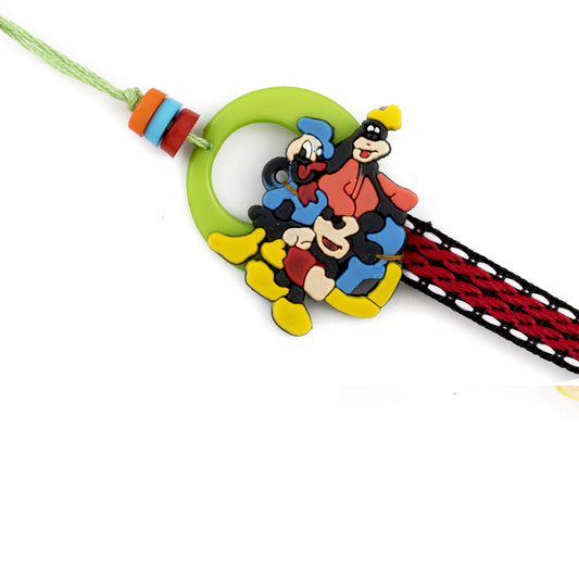 Aapno Rajasthan Multicolour Mickey Mouse & Friends Kids Rakhi - Default Title (RK18147)