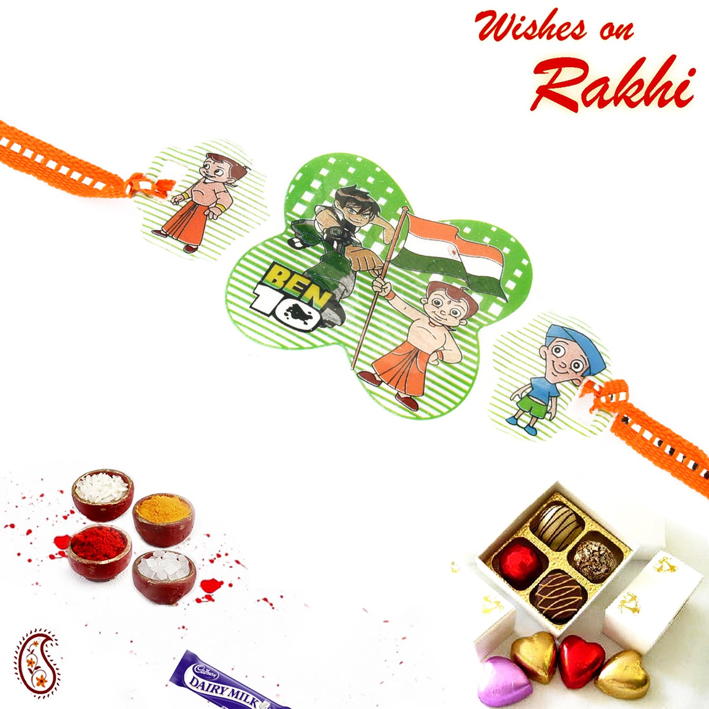 Aapno Rajasthan Kids Favoutite Character Band Rakhi - Default Title (RK1982)