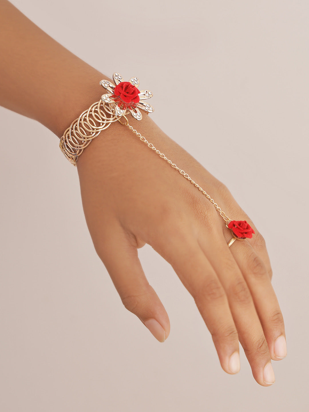 Flower Design Hathphool Kids Rakhi - Only Rakhi (RK22357)