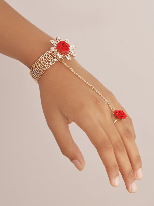 Flower Design Hathphool Kids Rakhi - Only Rakhi (RK22357)